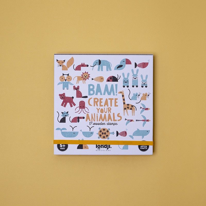Activity with wooden stamps